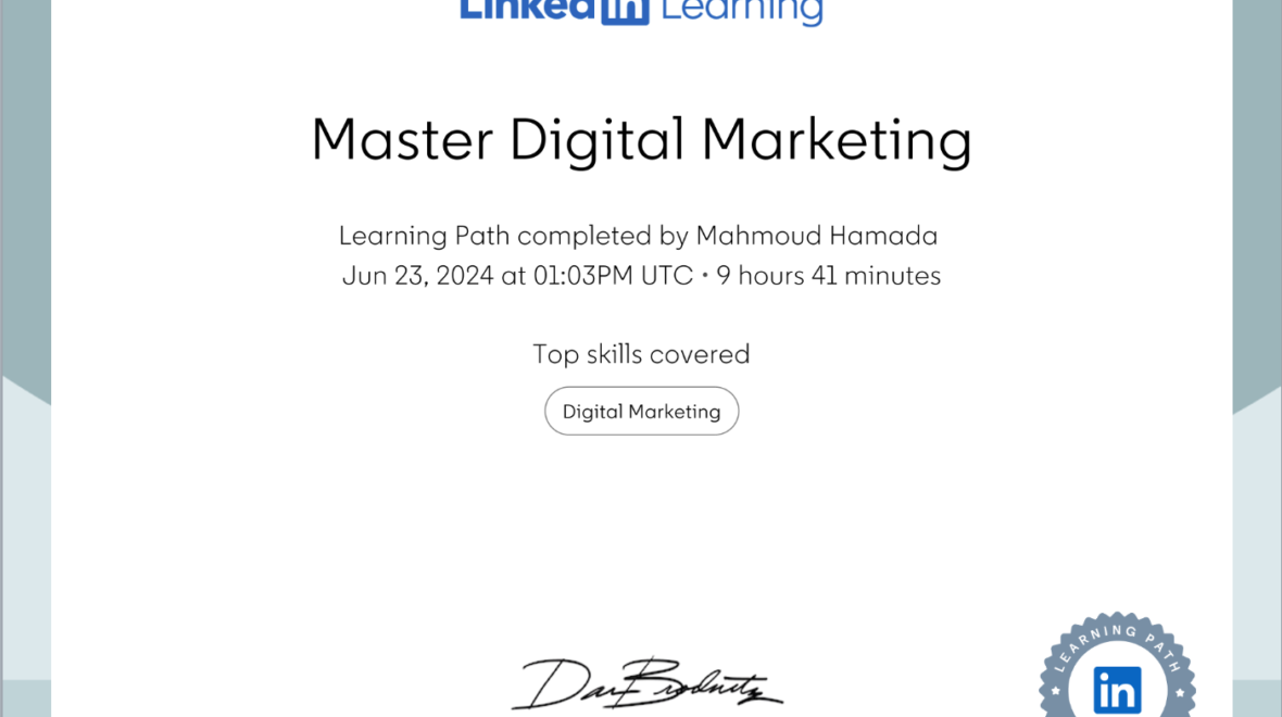 The Master Digital Marketing course