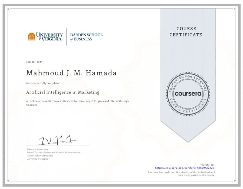 Harnessing the Power of AI: Certified in Artificial Intelligence in Marketing 1 Harnessing the Power of AI: Certified in Artificial Intelligence in Marketing
